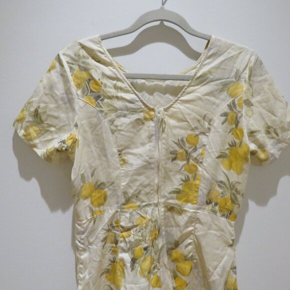 SAMANTHA PLEET Park Romper Citrus Print Silk Coquette Quirky Abstract Ethereal - Picture 11 of 16